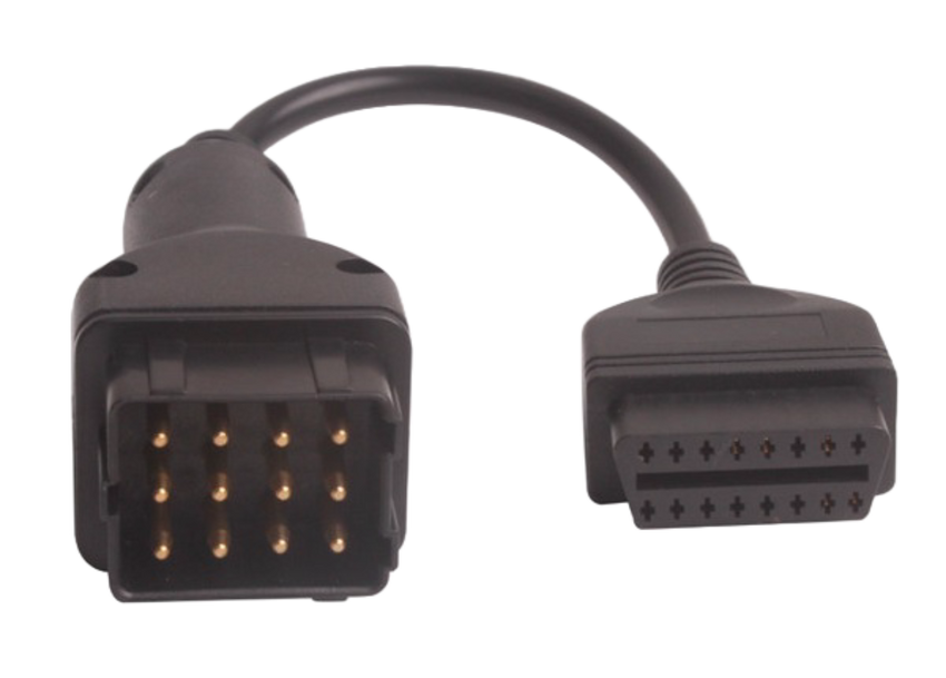 Câble adaptateur de diagnostic Renault ancien connecteur 12 broches vers OBD2 16 broches.