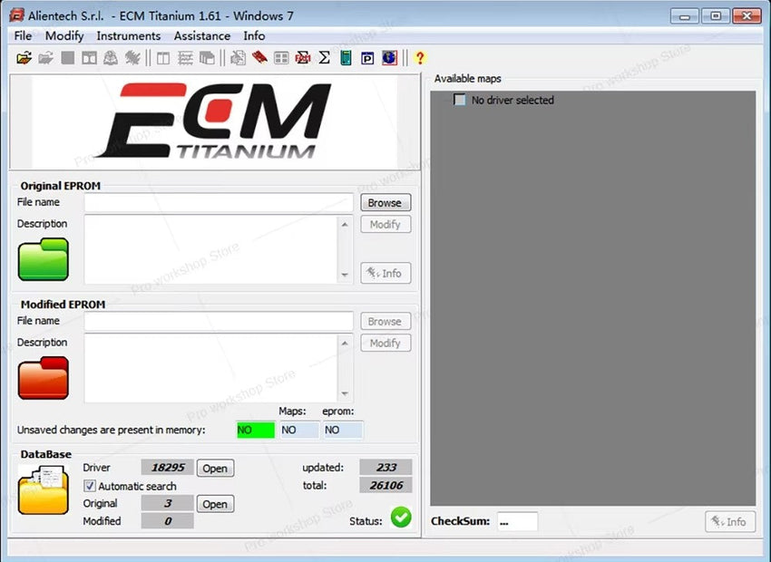 Tableau de valeurs d'injection en vue hexadécimale dans ECM Titanium